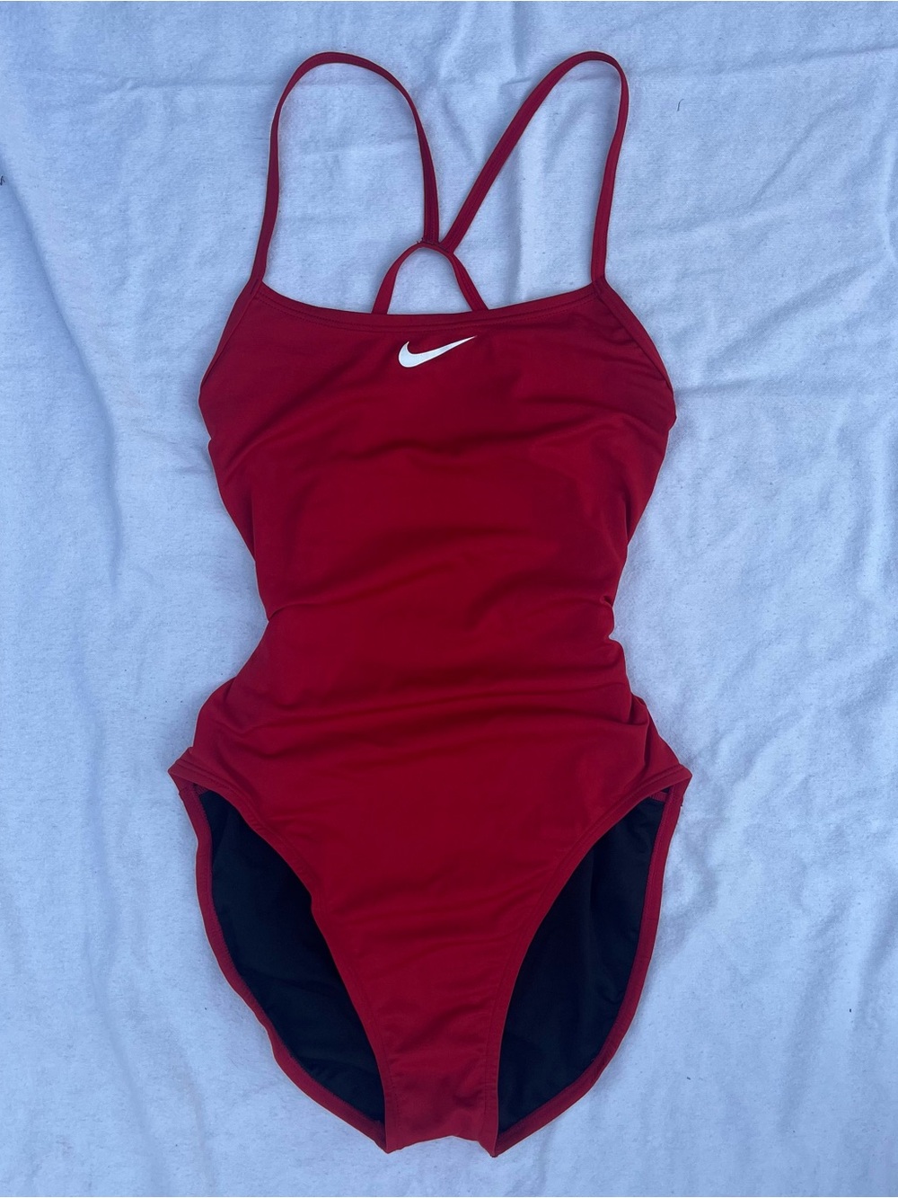 Nike Red One-Piece Swimsuit with Black Lining